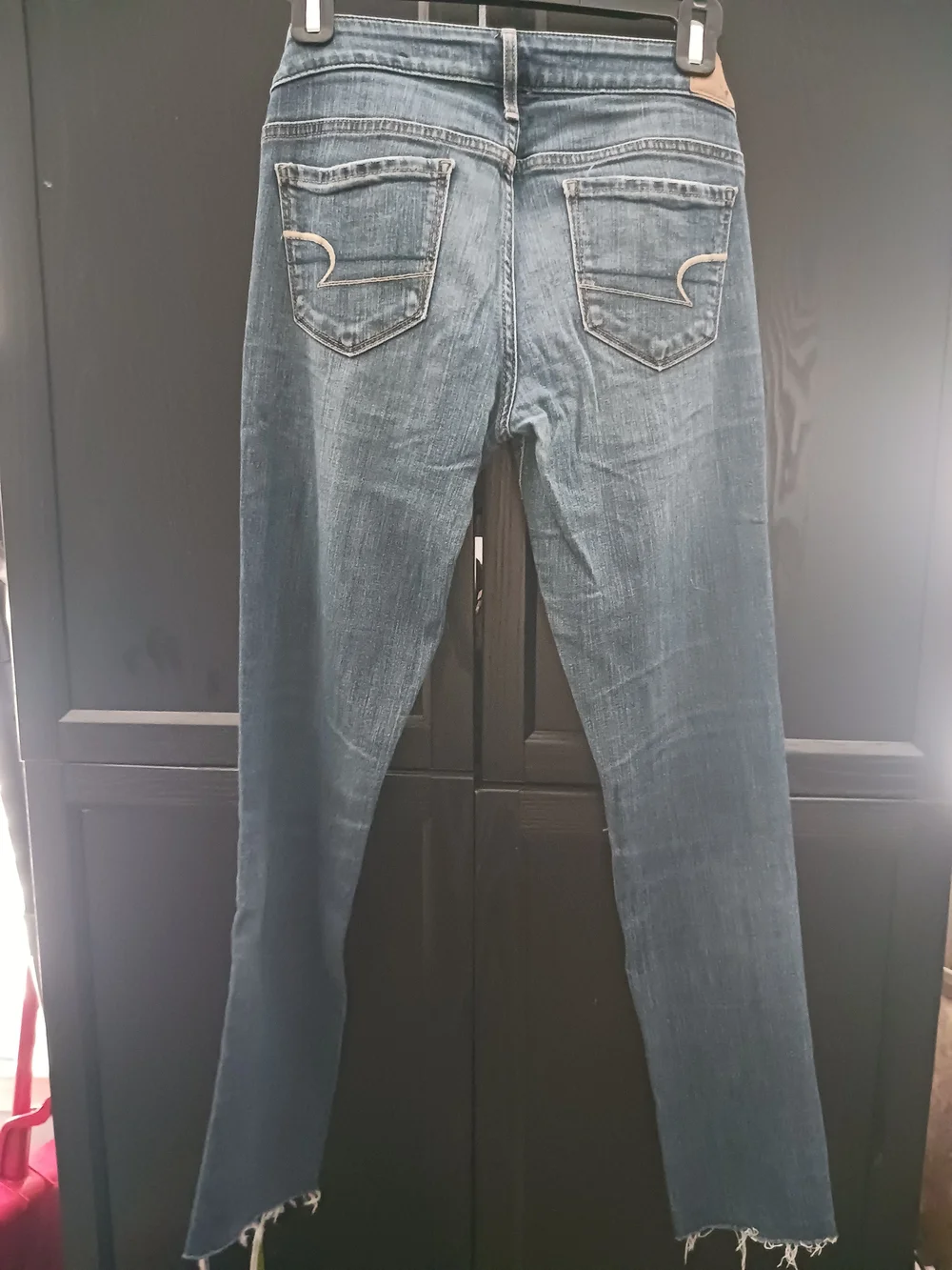 American Eagle Outfitters Women's Faded Blue Skinny Jeans